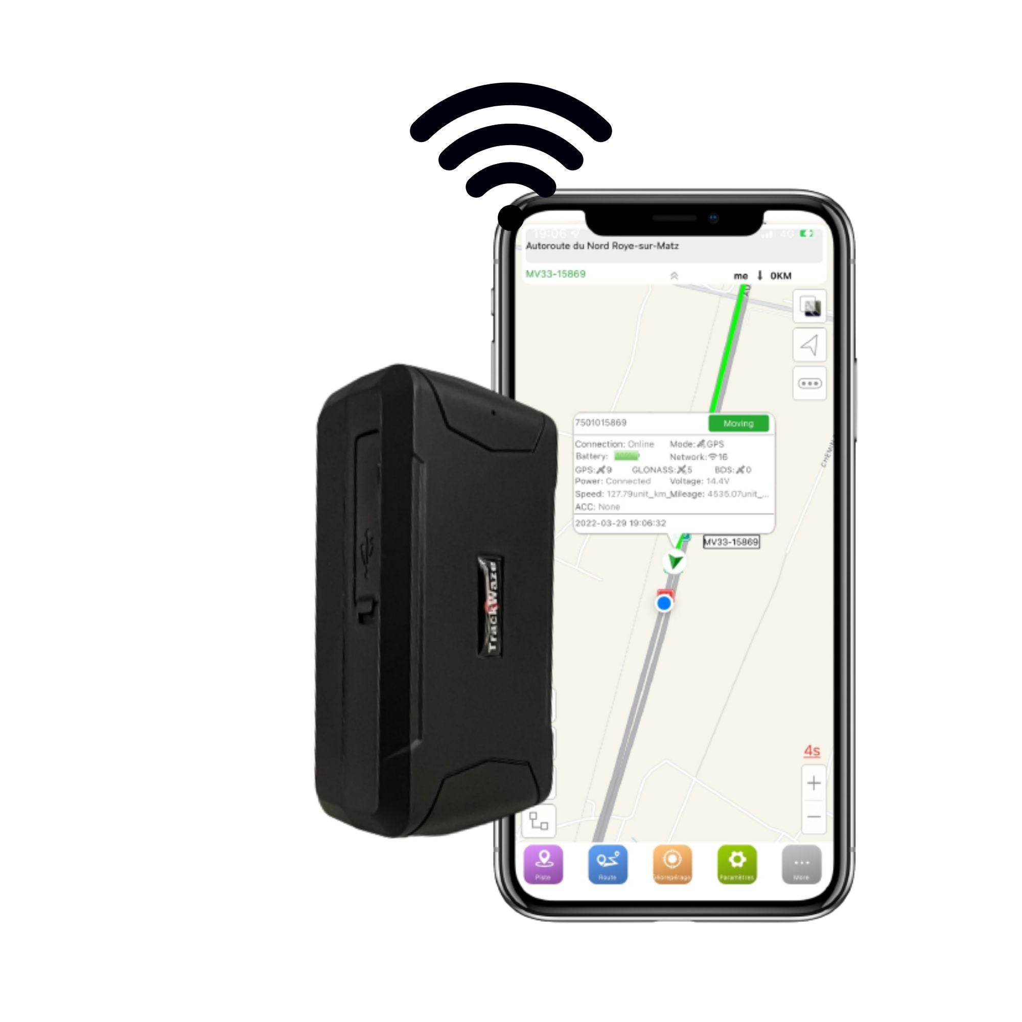 Hnsedjdh Kit de Suivi GPS Moniteur Vocal Voiture 4G LTE Dispositif de Suivi  de Véhicule Coupé Carburant Voiture GPS Alarme ACC Porte Ouverte Alarme